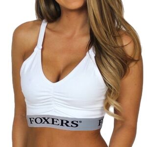 Lace Back Crop Top - white